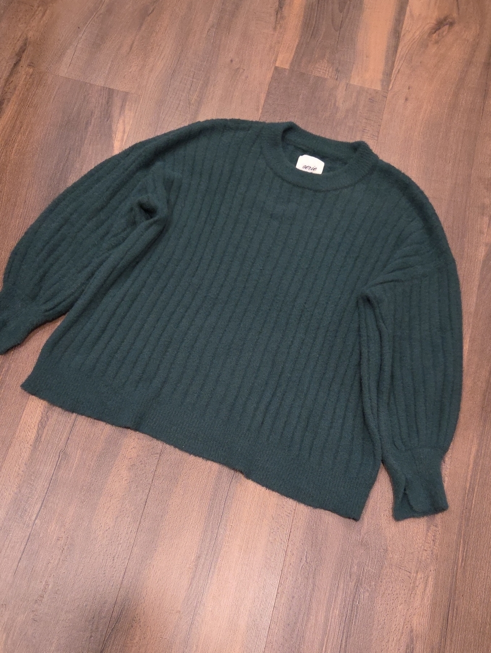Aerie Cozy Crewneck Sweater - Dark Green